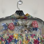 Aratta‎ Silent Journey Sheer Floral V Neck Embroidered Tunic Sz S Boho Feminine Photo 4