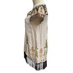 Anthropologie Size XS Augustina Fringe Tunic Top by Vanessa Virginia Hi Low Boho Photo 1