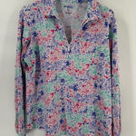 IBKUL Golf Long Sleeve Quarter Zip
Mock Shirt Women's Size xl Blue Photo 0