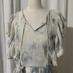 Surf Gypsy Ruffle Mini Eyelet Tie Dye Dress Photo 3
