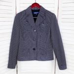 Jones New York Swiss Dot Knit Blazer Jacket Black White 4P Photo 7