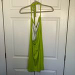 Neon Green Cowl Neck Halter Dress Size L Size L Photo 3