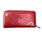 Christian Dior Pink Patent Cannage Zip Around Wallet Authentic Made In Italy Photo 5