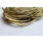 Source Unknown Vintage Gold Tone Tube Multistrand Tan/Cream Cord Toggle Latch Boho Bracelet Photo 2