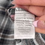 SheIn Women’s Brown Black Plaid Drop Shoulder Oversized Button Front Top Medium Photo 11