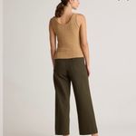 Quince Olive Green Ultra Stretch Ponte Cropped Wide Leg Pant Photo 2