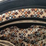 Large Black vegan Leather Shoulder Bag side pockets tassel zipper Photo 8