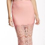 ASTR NWT - - Pink Bodycon lace Trim Skirt - S Photo 0