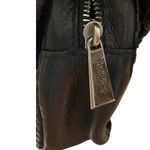 Botkier  black leather crossbody bag with brown trim Flap closure Vintage Photo 6