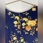 Old Navy Navy Blue Floral Babydoll Dress Long Sleeve Boho Fall Casual Size Large Photo 7