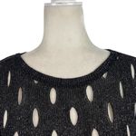Generation Love Metallic Shimmer Glitter Cut Out Pullover Sweater Jumper XS/S Photo 9