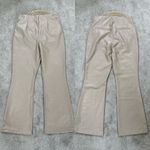 Abercrombie & Fitch Curve Love Vegan Leather Slim Flare Pants in Taupe 29/8 Photo 7