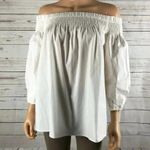 DO+BE White Cotton Off-The-Shoulder Top NWT XS Photo 2