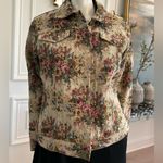 Bill Blass Cottagecore  Roses Floral Tapestry jacket coat Photo 5