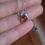 Baltic Amber Round Stone Sterling Silver Bracelet (6 Inch) Photo 9