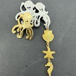 Vintage Ultra Craft Sealife Articulated Brooch With Octopus, Seahorse, Shell Silver Photo 1