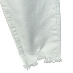 Loft SZ 26/2 Skinny Crop Jeans Mid-Rise Stretch Frayed Hems Pocket Zip-Fly White Photo 2