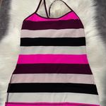 Lululemon Power Y Tank *Luon Light Pow Stripe Raspberry Glo Light / Plum Photo 3