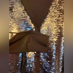 Michael Kors Michael by  Gold Sequin Front/Tan Long Sleeve VNeck Cardigan NWT Photo 6