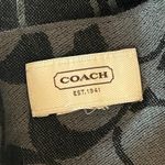 Coach  black/gray signature monogram wrap scarf shawl quiet luxury scandi girl Photo 2