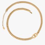 Double D Gold Chain Necklace Waterproof Photo 0