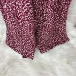 Gap  Red Floral Smocked Wide Leg V Neck Jumpsuit Size L Photo 4