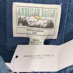 American Eagle  Outfitters Denim Puff Sleeve Button Down Blue Top(Size Medium) Photo 8