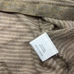 Eileen Fisher Metallic Striped Lightweight Draped Cowl Neck Knit Top Tan Gold L Photo 5