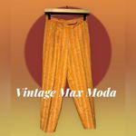 Vintage Orange Max Moda Striped Funky Trouser Waist 26” length 37” Inseam 24” Orange Photo 1