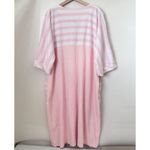 Vtg House Dress Bath Robe Terry Cloth Grannycore Pink 80s 90s Zipper Pocket XL Photo 1