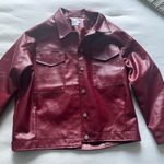 Princess Polly Red Leather Jacket Photo 0