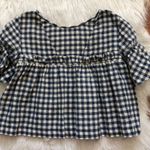 ZARA Ruffle Gingham Top Photo 0