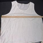 Hot Cotton Quiet Luxury Minimalist 100% Linen White Sleeveless Tank Top 3X Photo 7