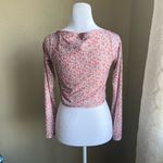 Motel Rocks MOTEL Kalisha Long Sleeve Top In Spring Rose Dusty Pink | small Photo 3