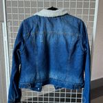 Ashley-Vintage Charm Sherpa Lined Denim Jacket Cropped Photo 1