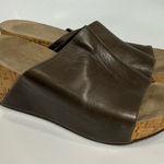 Chocolat Blu  Myra platform‎ wedge sandals leather neutral casual women’s size 8 Photo 0