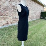 Trina Turk  Black Sleeveless Sequin Wool Mix Sheath Dress Photo 2