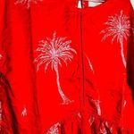 One Teaspoon Red Antig Bonnie White Palm Long Sleeve Top NWT Size Small Photo 3