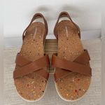 Merrell  Syrah Brown Napa Valley Cork Sling Sandals Leather Straps Comfort Sz 10 Photo 3