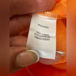 Pendleton  100% LINEN Orange Button Down Shirt Ladies Size Large Photo 7