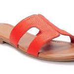 Sonoma Jeanette Orange Faux Leather Sandals Size Medium Photo 0