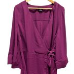 City Chic City Chick Wrap Shibara Vibes Top Magenta Size 14 Photo 2