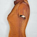 Urban Outfitters  Short Sleeve Button-Down Brown Bodycon Dress Size XS Jersey Photo 6