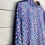 Lilly Pulitzer Skipper Pullover Top Womens Small Royal Blue Pink Crochet Trim Photo 2