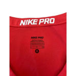 Nike  Pro Women's Red Short Sleeve V-Neck Pullover Top Size Small Photo 2