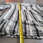 Evereve Black White Tribal Print Tiered V Neck Midi Dress Size L Photo 4