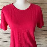 Majestic Filatures Women's Linen/Elastane Short Sleeve Crewneck Pink Tee Photo 6