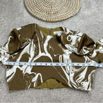 Bohme NWT Emory Park Audra Olive Marble Swirl Silky Crop Top M & Maxi Skirt Size S Photo 7