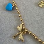 Boutique Gold Filled Chain Necklace with Strawberry Heart Dragonfly Charms Photo 2