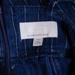 NEW Anthropologie ETT:TWA Cotton Blend Pin Stripe Ruffle Jumpsuit Jumper Blue XS Photo 2